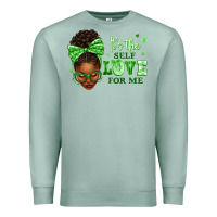 Seafoam sorority colors green its the self love for me afr Premium Sweatshirt - texasbilliewilder