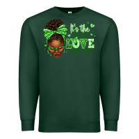 Sports Green sorority colors green its the self love for me afr Premium Sweatshirt - texasbilliewilder