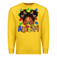 Lemon autism afro girl Premium Sweatshirt - texasbilliewilder