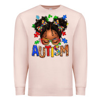 Pale Pink autism afro girl Premium Sweatshirt - texasbilliewilder
