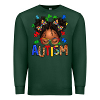 Sports Green autism afro girl Premium Sweatshirt - texasbilliewilder