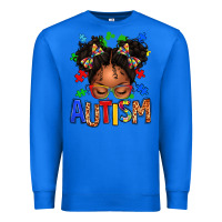 True Royal autism afro girl Premium Sweatshirt - texasbilliewilder