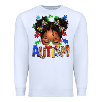 White autism afro girl Premium Sweatshirt - texasbilliewilder
