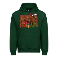 Forest Green Christmas Gelbvieh Urban Hoodie - JahusDesignShop