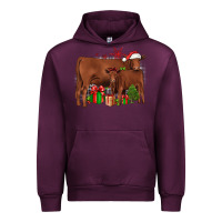 Mauve Wine Christmas Gelbvieh Urban Hoodie - JahusDesignShop