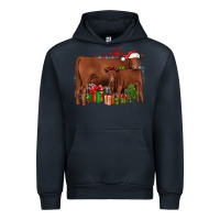 Navy Christmas Gelbvieh Urban Hoodie - JahusDesignShop