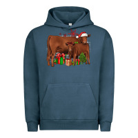 Pigment Midnight Navy Christmas Gelbvieh Urban Hoodie - JahusDesignShop