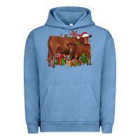 Pigment Pebble Blue Christmas Gelbvieh Urban Hoodie - JahusDesignShop