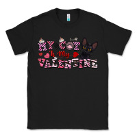 Black my cat is my valentine Classic Tee - FaDigitalArtStudio