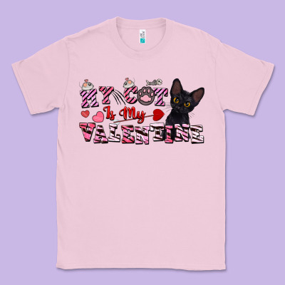 My Cat Is My Valentine Classic Tee Designed By Fadigitalartstudio