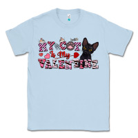 Dusty Blue my cat is my valentine Classic Tee - FaDigitalArtStudio