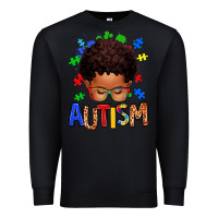 Black autism afro kid Premium Sweatshirt - texasbilliewilder