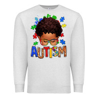 Oatmeal Heather autism afro kid Premium Sweatshirt - texasbilliewilder