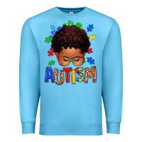 Ocean Blue autism afro kid Premium Sweatshirt - texasbilliewilder