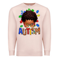 Pale Pink autism afro kid Premium Sweatshirt - texasbilliewilder