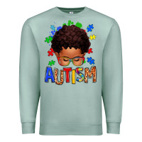 Seafoam autism afro kid Premium Sweatshirt - texasbilliewilder