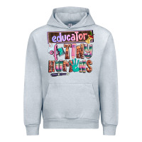 Heather Grey educator of tiny humans Urban Hoodie - AdoDesignShop