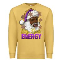 Antique Gold big nick energy purple and gold afro santa Premium Sweatshirt - RanaPortraitStore
