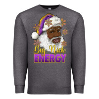 Charcoal Heather big nick energy purple and gold afro santa Premium Sweatshirt - RanaPortraitStore