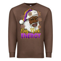 Big Nick Energy Purple And Gold Afro Santa Premium Sweatshirt | Teevron