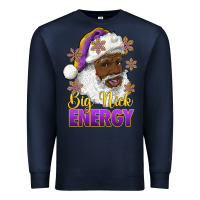 Navy big nick energy purple and gold afro santa Premium Sweatshirt - RanaPortraitStore