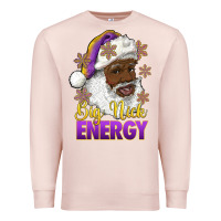 Pale Pink big nick energy purple and gold afro santa Premium Sweatshirt - RanaPortraitStore