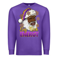 Purple big nick energy purple and gold afro santa Premium Sweatshirt - RanaPortraitStore