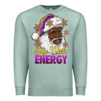 Seafoam big nick energy purple and gold afro santa Premium Sweatshirt - RanaPortraitStore
