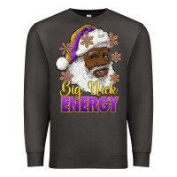 Smoke big nick energy purple and gold afro santa Premium Sweatshirt - RanaPortraitStore