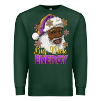 Sports Green big nick energy purple and gold afro santa Premium Sweatshirt - RanaPortraitStore