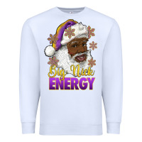 White big nick energy purple and gold afro santa Premium Sweatshirt - RanaPortraitStore