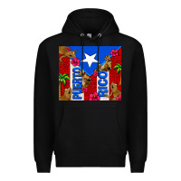 Black puerto rico coqui leopard Premium Hoodie - AdoDesignShop