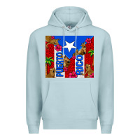 Blue Mist puerto rico coqui leopard Premium Hoodie - AdoDesignShop