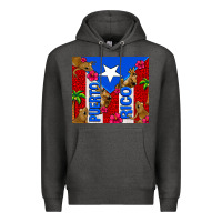 Charcoal Heather puerto rico coqui leopard Premium Hoodie - AdoDesignShop