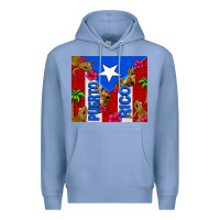 Colony Blue puerto rico coqui leopard Premium Hoodie - AdoDesignShop
