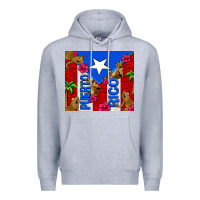 Heather Grey puerto rico coqui leopard Premium Hoodie - AdoDesignShop