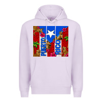 Lilac puerto rico coqui leopard Premium Hoodie - AdoDesignShop