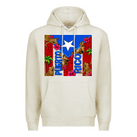 Oatmeal Heather puerto rico coqui leopard Premium Hoodie - AdoDesignShop