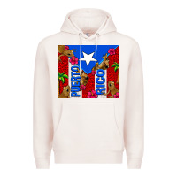 Pale Pink puerto rico coqui leopard Premium Hoodie - AdoDesignShop