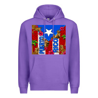 Purple puerto rico coqui leopard Premium Hoodie - AdoDesignShop