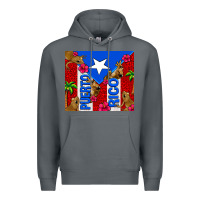 Rock puerto rico coqui leopard Premium Hoodie - AdoDesignShop