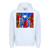 White puerto rico coqui leopard Premium Hoodie - AdoDesignShop