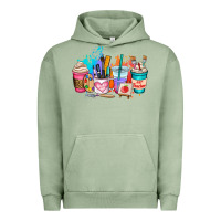 Pigment Oil Green art teacher coffee cup Urban Hoodie - AdoDesignShop