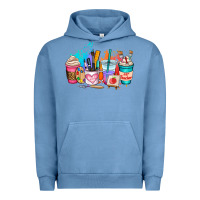 Pigment Pebble Blue art teacher coffee cup Urban Hoodie - AdoDesignShop