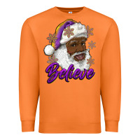 Carrot believe purple and gold african american santa Premium Sweatshirt - RanaPortraitStore