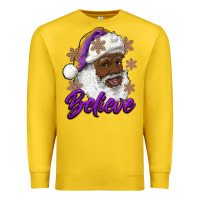 Lemon believe purple and gold african american santa Premium Sweatshirt - RanaPortraitStore