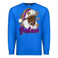 True Royal believe purple and gold african american santa Premium Sweatshirt - RanaPortraitStore