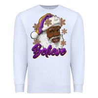 White believe purple and gold african american santa Premium Sweatshirt - RanaPortraitStore