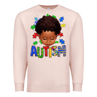 Pale Pink autism afro kid full face Premium Sweatshirt - texasbilliewilder
