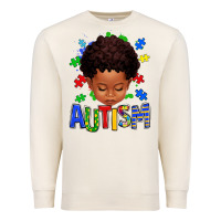 Sandshell autism afro kid full face Premium Sweatshirt - texasbilliewilder